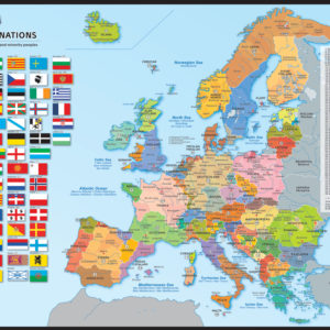 Carte des nations d'Europe (multilingue)