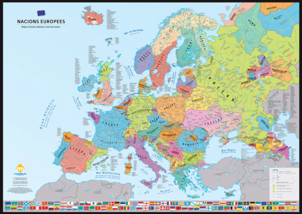 "Nacions Europees" : Carte des nations historiques d'Europe (en catalan)