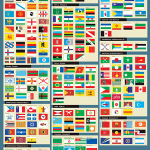 Affiches des drapeaux des peuples minoritaires du monde