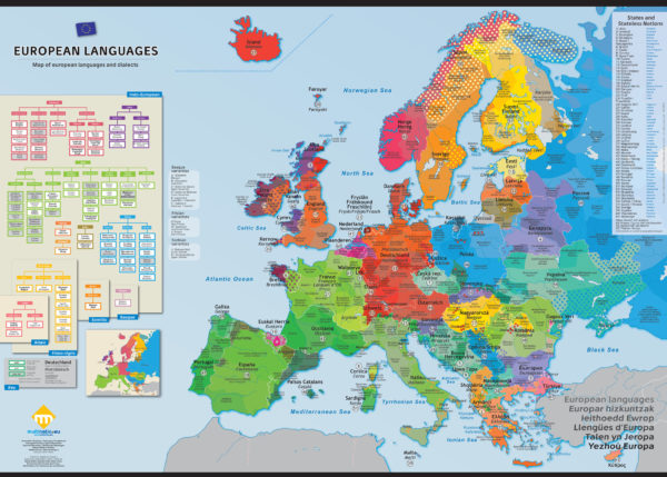 "European languages" : Carte des langues d'Europe